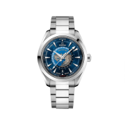 Omega Seamaster Aqua Terra 150M Co Axial Master Chronometer GMT Worldtimer Steel Blue