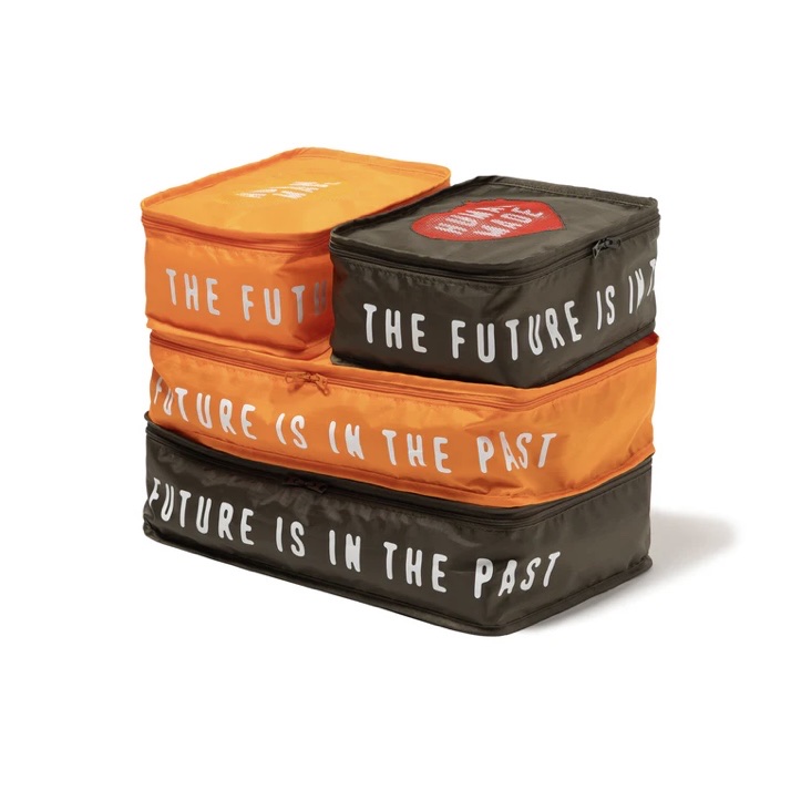 Human Made Gusset Case Medium Olive Drab, Human Made Gusset Case Medium Orange 착용 스타일