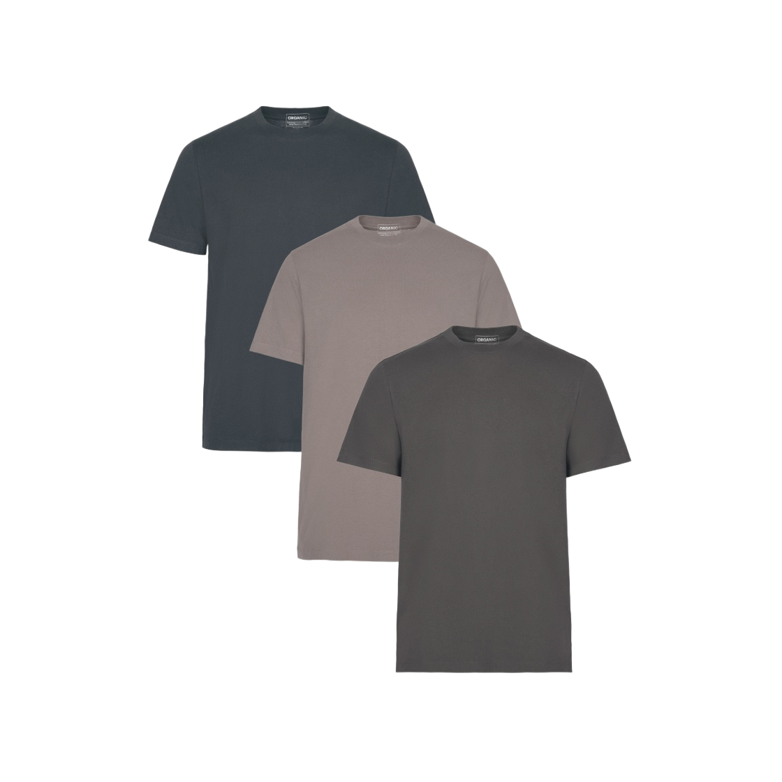 메종 마르지엘라 티셔츠 도브 그레이 미디움 그레이 앤트러사이트 그레이 (3팩)(Maison Margiela T-Shirts Dove Grey Medium Grey Anthracite Grey (3 Pack)) - 2
