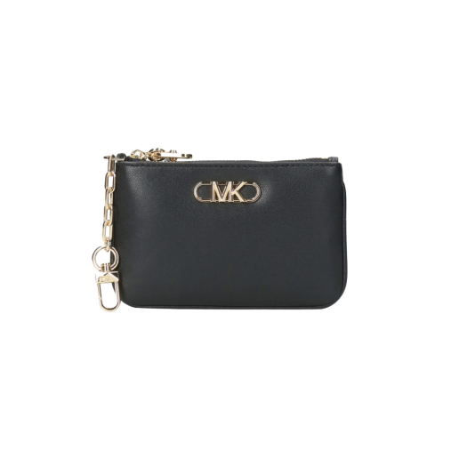 Michael Kors Parker Small Leather Zip Card Case Black