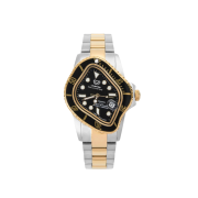 Laarvee PEA001 Silver & Golden Precision Steel Black Bezel Black Dial