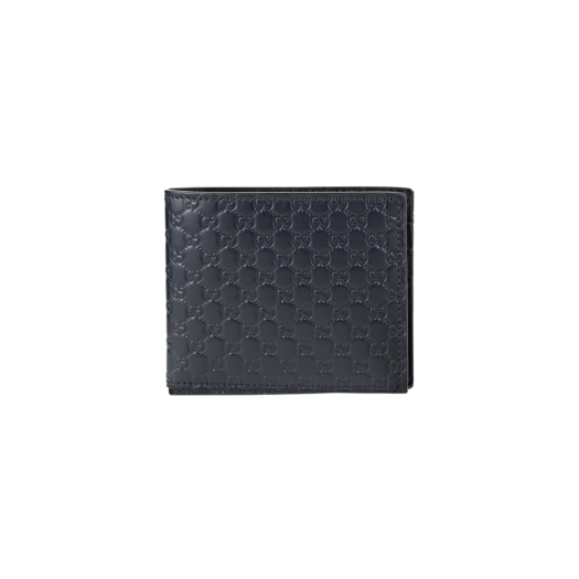 Gucci Micro GG Ssima Bi-Fold Wallet Navy