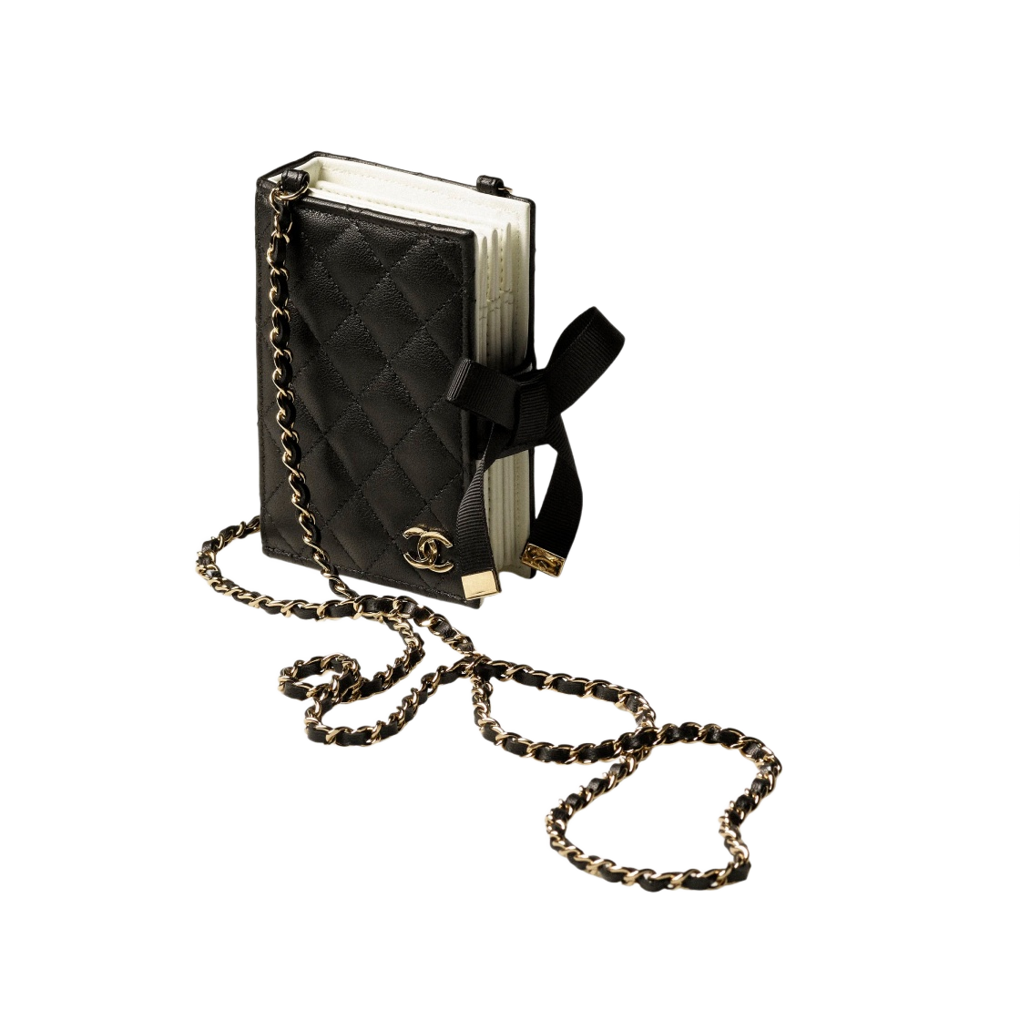 샤넬 체인 카드 홀더 램스킨 & 골드 메탈 블랙(Chanel Card Holder with Chain Lambskin & Gold Black) - 3