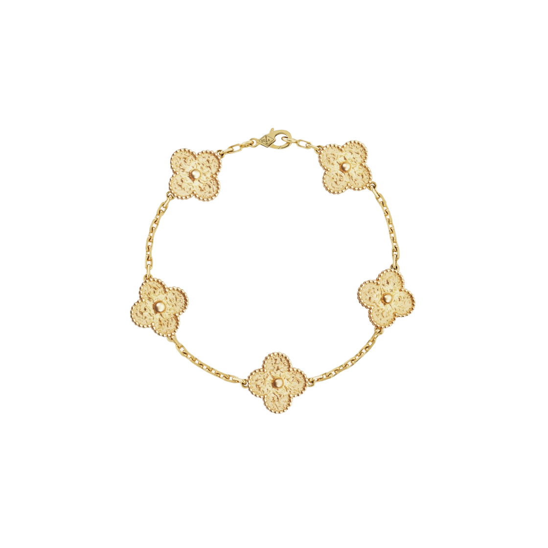 VCARO1IE00 (W) Van Cleef & Arpels Vintage Alhambra Bracelet 5 Motifs Yellow Gold - 대표 이미지 #1