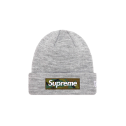 Supreme New Era Box Logo Beanie Heather Grey - 23FW