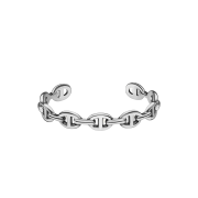 (W) Hermes Medium Chaine D'ancre Enchainee Bracelet Sterling Silver