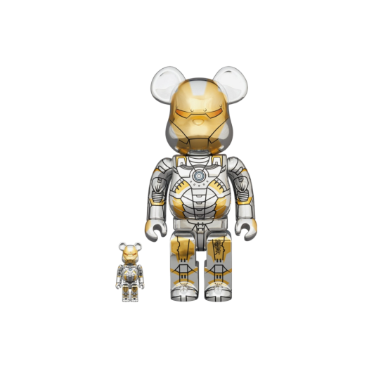 Bearbrick x Hajime Sorayama Iron Man 100% & 400% Set