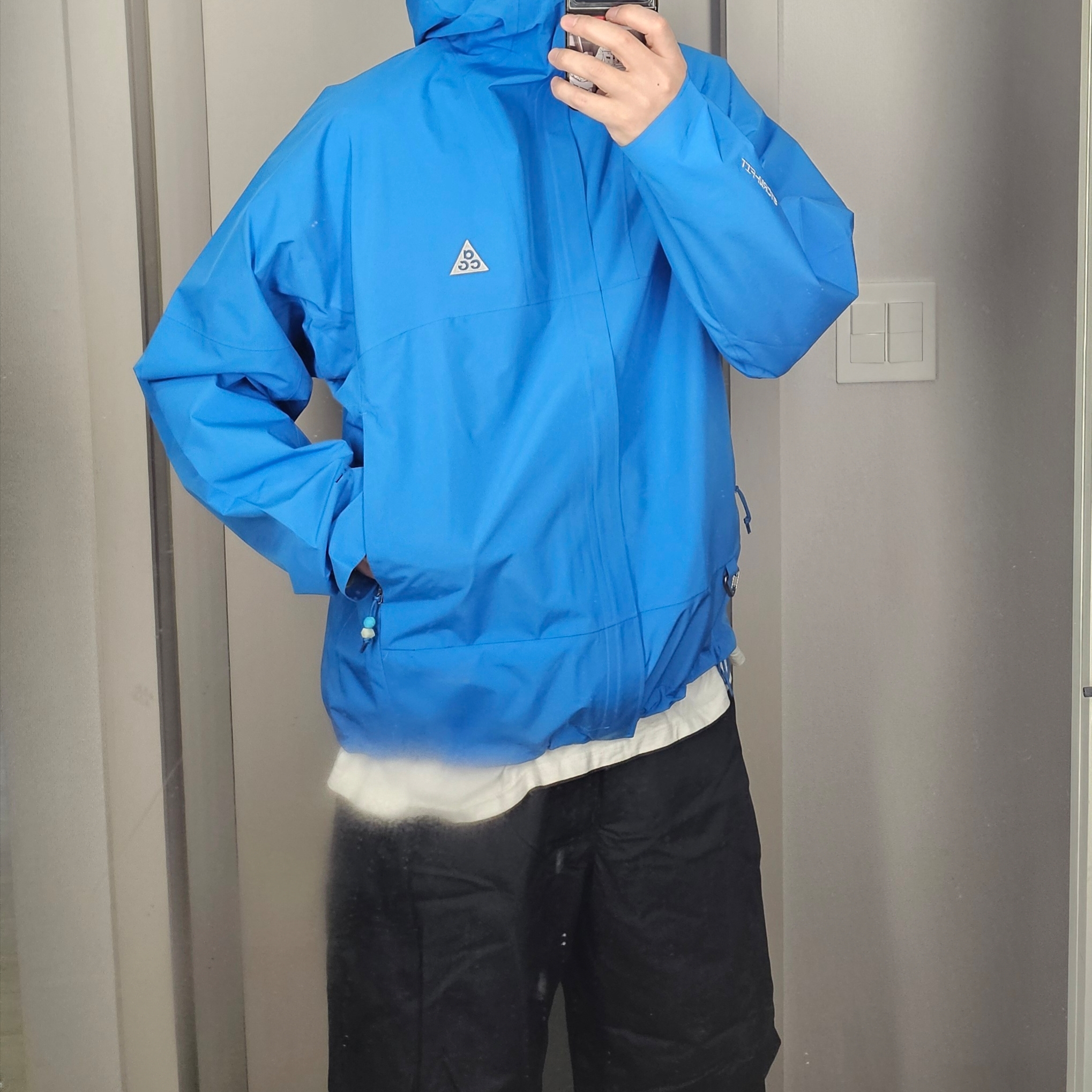 Nike ACG Storm-Fit ADV Cascade Rains Full Zip Jacket Light Photo Blue Summit White - Asia, Supreme x Nike ACG Denim 6-Panel Black - 22FW 착용 스타일
