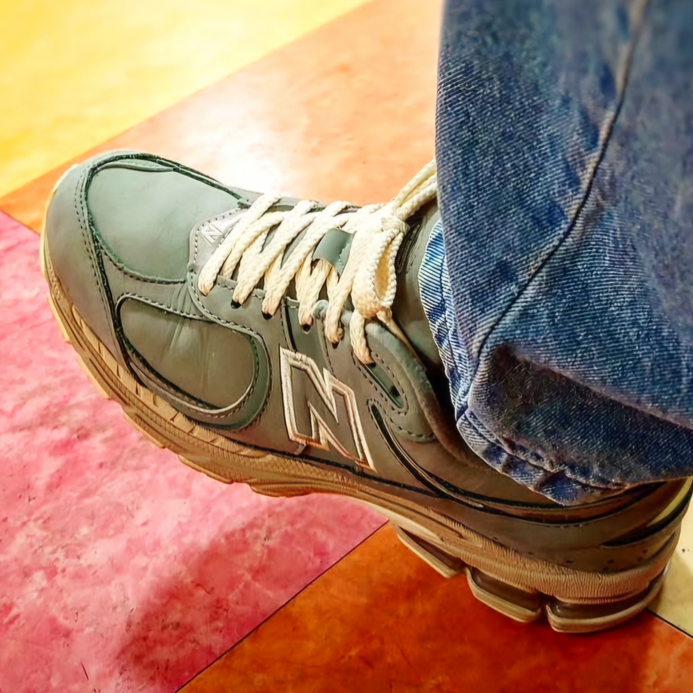 New Balance x Kith 2002R Slate Grey 착용 스타일