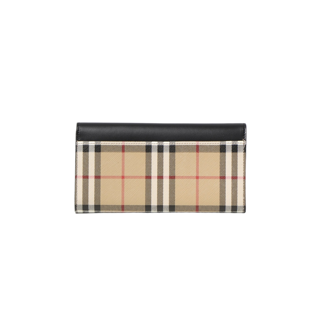 8057972 Burberry Vintage Check and Leather Continental Wallet Beige Black - #3