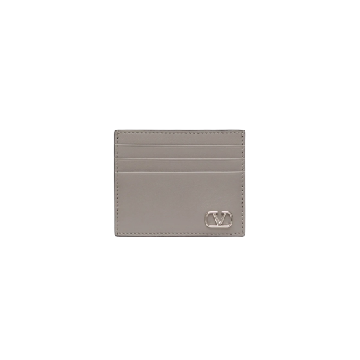 Valentino Vlogo Signature Card Holder Pearl Grey