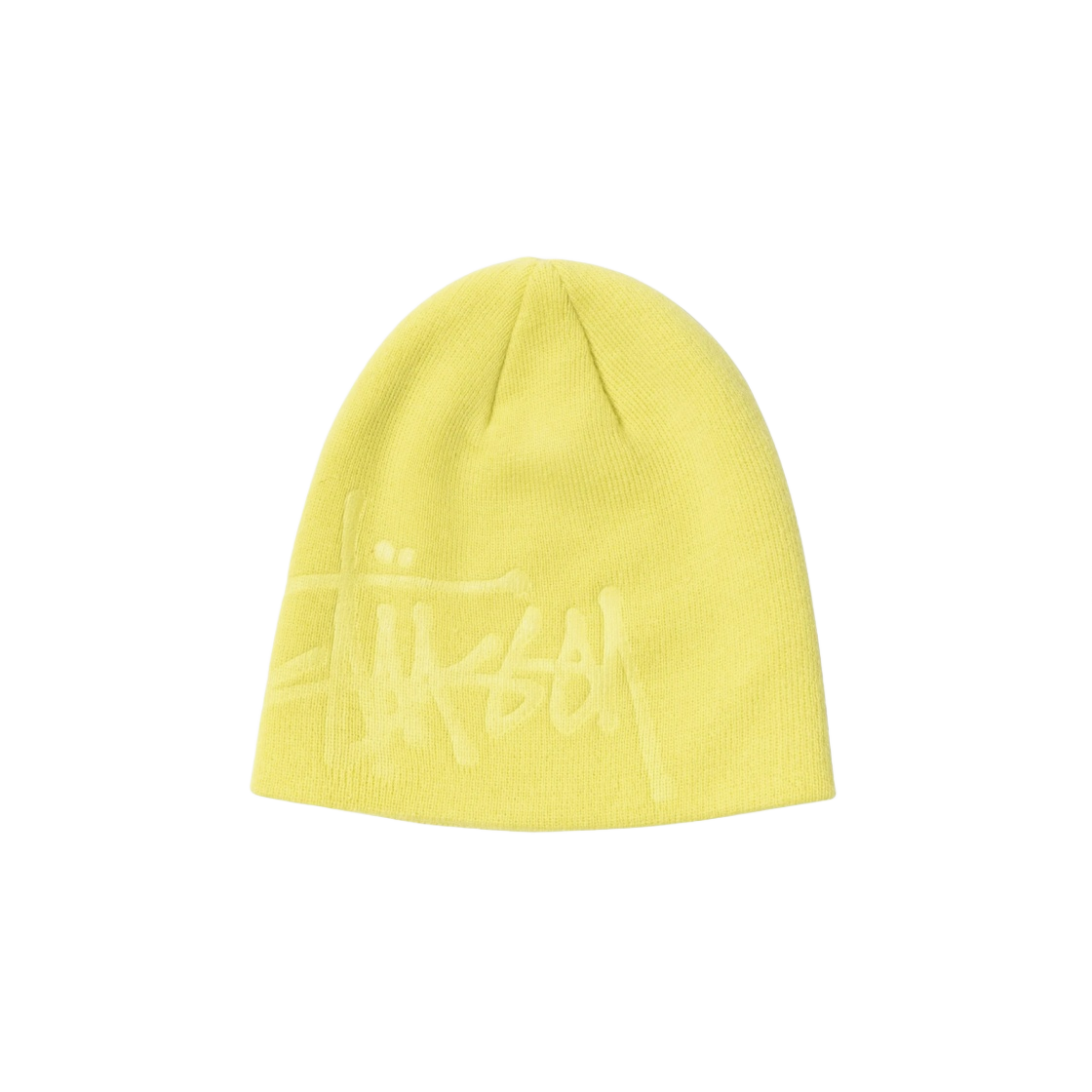 스투시 디보스드 스탁 로고 비니 네온 그린(Stussy Debossed Stock Logo Beanie Neon Green) - 1