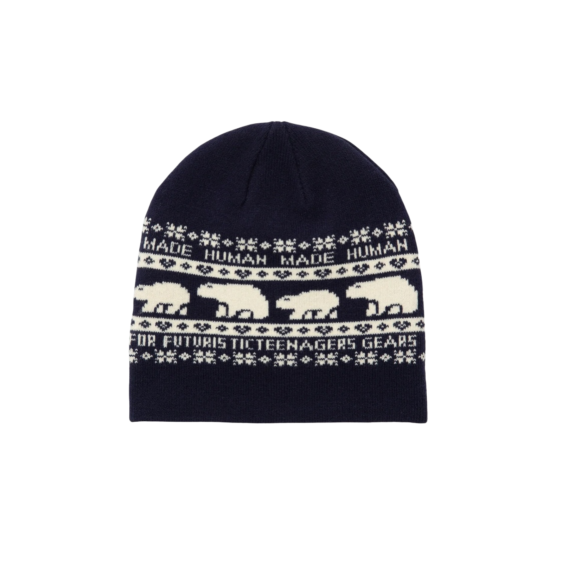 휴먼 메이드 자카드 비니 네이비(Human Made Jacquard Beanie Navy) - 2