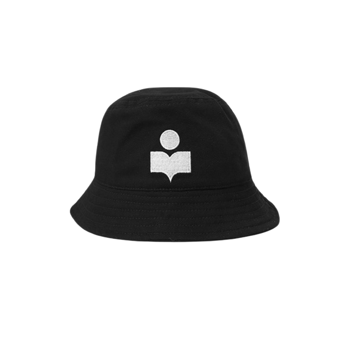CU001XHA-A3C01J-BKEC Isabel Marant Haley Logo Hat Black Ecru - 23FW