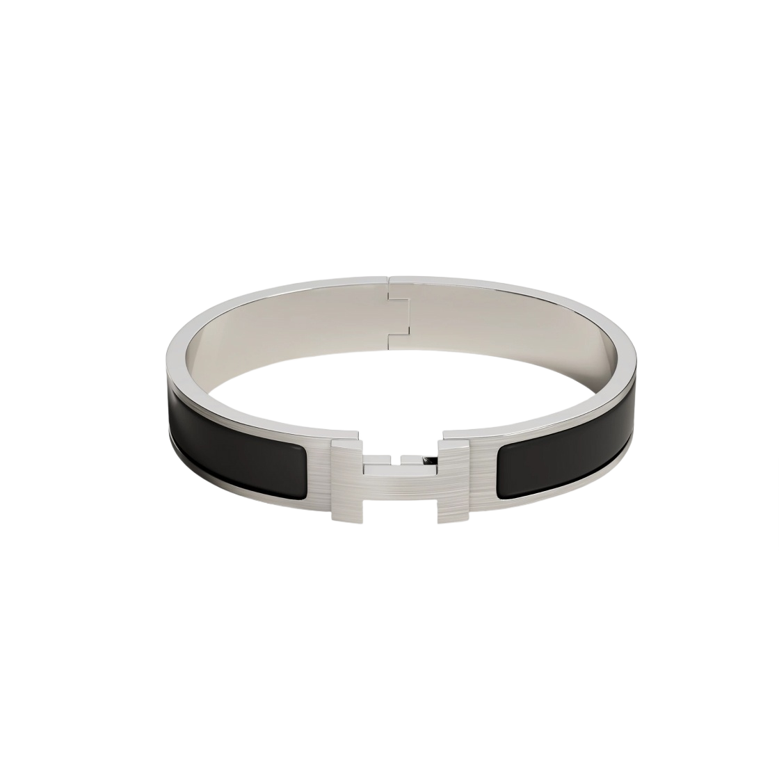 에르메스 클릭아슈 브레이슬릿 팔라듐 하드웨어 & 누아 매트(Hermes Clic HH Bracelet Palladium & Noir Mat)