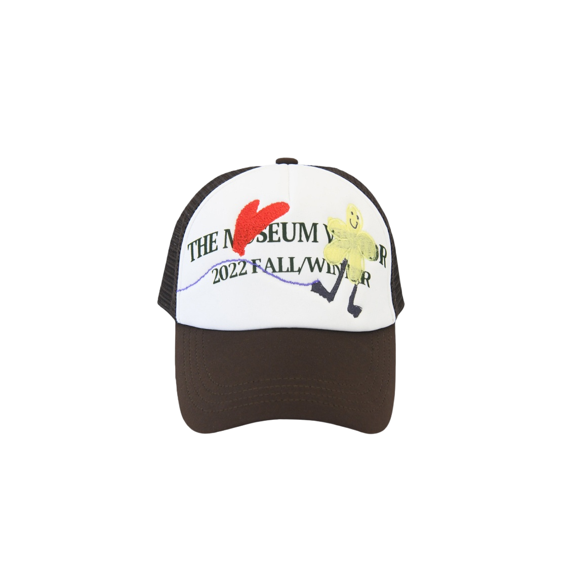 더뮤지엄비지터 핸드 스티치드 칠드런 메쉬캡 브라운(The Museum Visitor Hand Stitched Children Mesh Cap Brown)