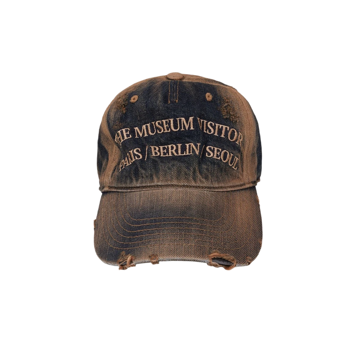 더뮤지엄비지터 워시드 데님 볼캡 옐로우 블루 | The Museum Visitor | KREAM The Museum Visitor Washed Denim Ball Cap Yellow Blue
