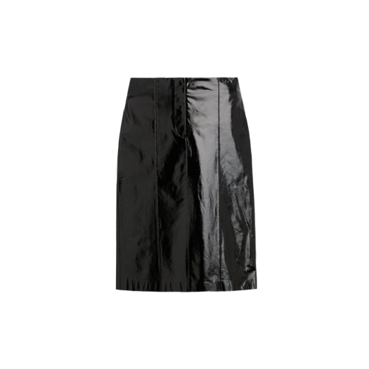 (W) Zara x Studio Nicholson Faux Patent Finish Leather Skirt Black