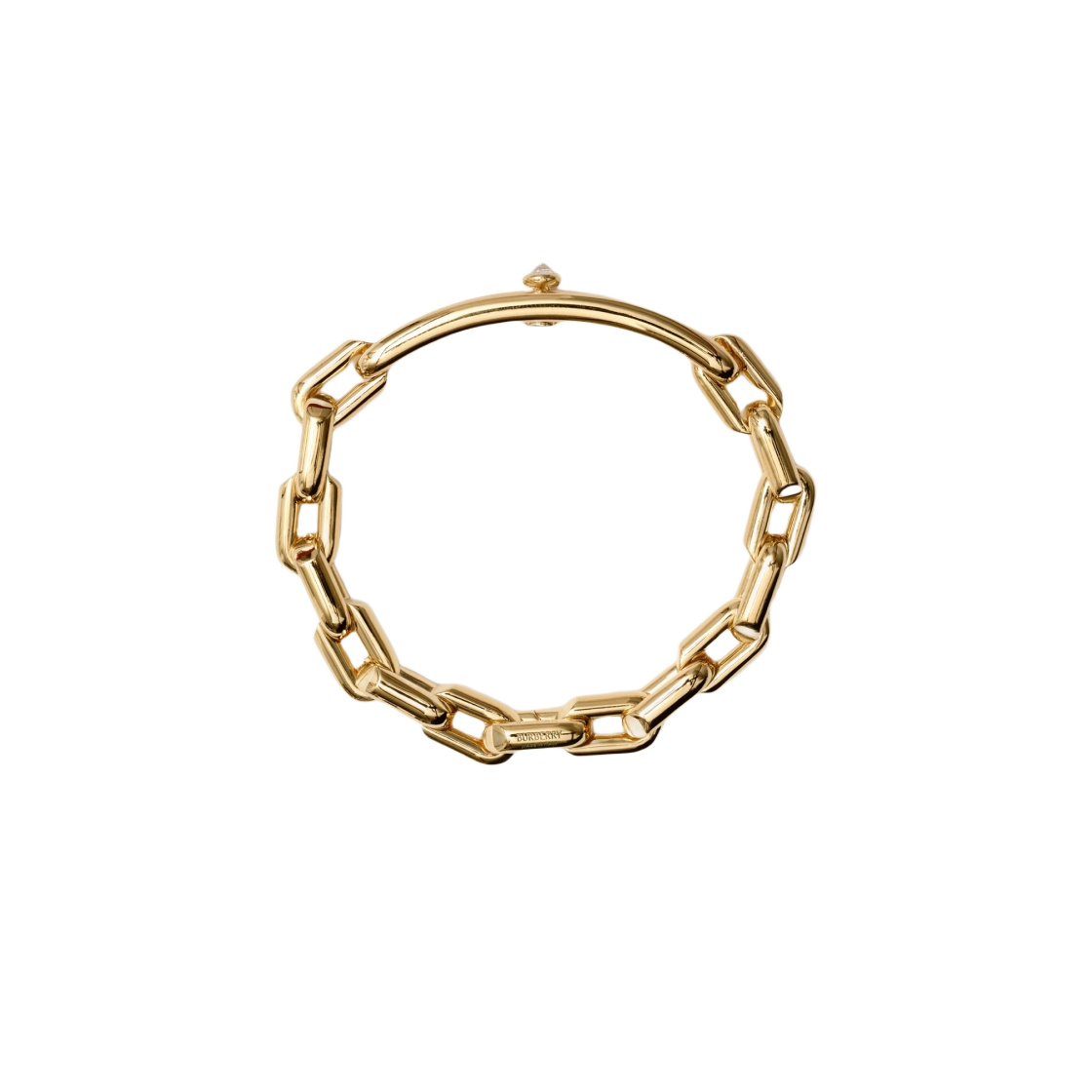 8075806 Burberry Gold-Plated Hollow Chain Bracelet Gold - 대표 이미지 #1