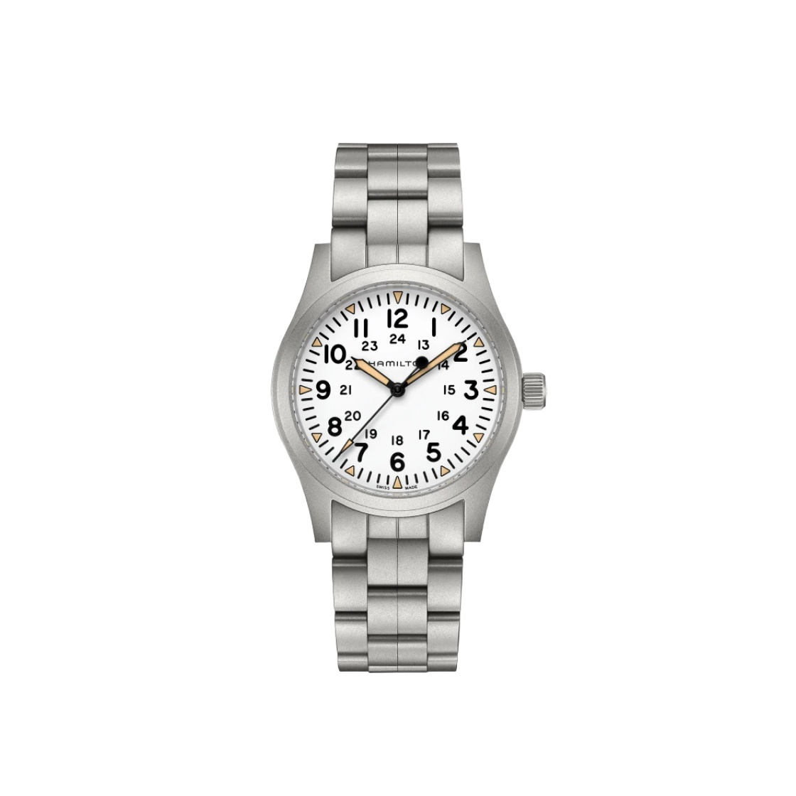 해밀턴 카키 필드 메카니컬 42mm 스테인리스 스틸 화이트(Hamilton Khaki Field Mechanical 42mm Stainless Steel White) - 1