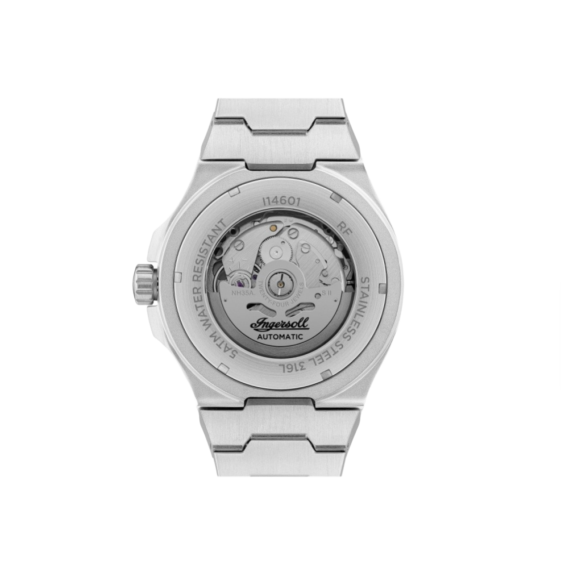 잉거솔 카탈리나 38mm I14601 오토메틱 스테인리스 스틸 실버 터콰이즈 실버 다이얼(Ingersoll Catalina 38mm I14601 Automatic Stainless Steel Silver Turquoise Silver Dial) - 2