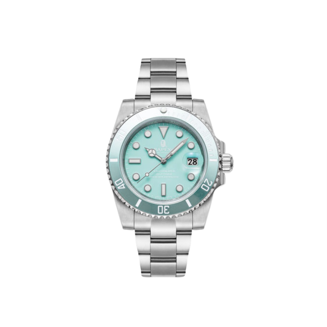 베이프 타입 1 베이펙스 워치 실버 라이트 블루(BAPE Type 1 Bapex Watch Silver Light Blue)