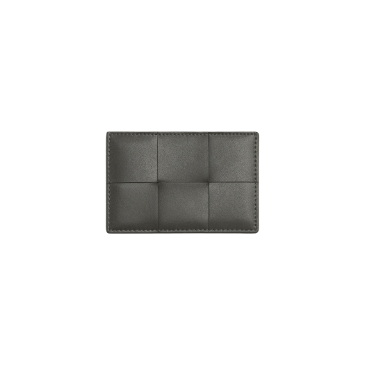 Bottega Veneta Credit Card Case Calfskin Light Graphite