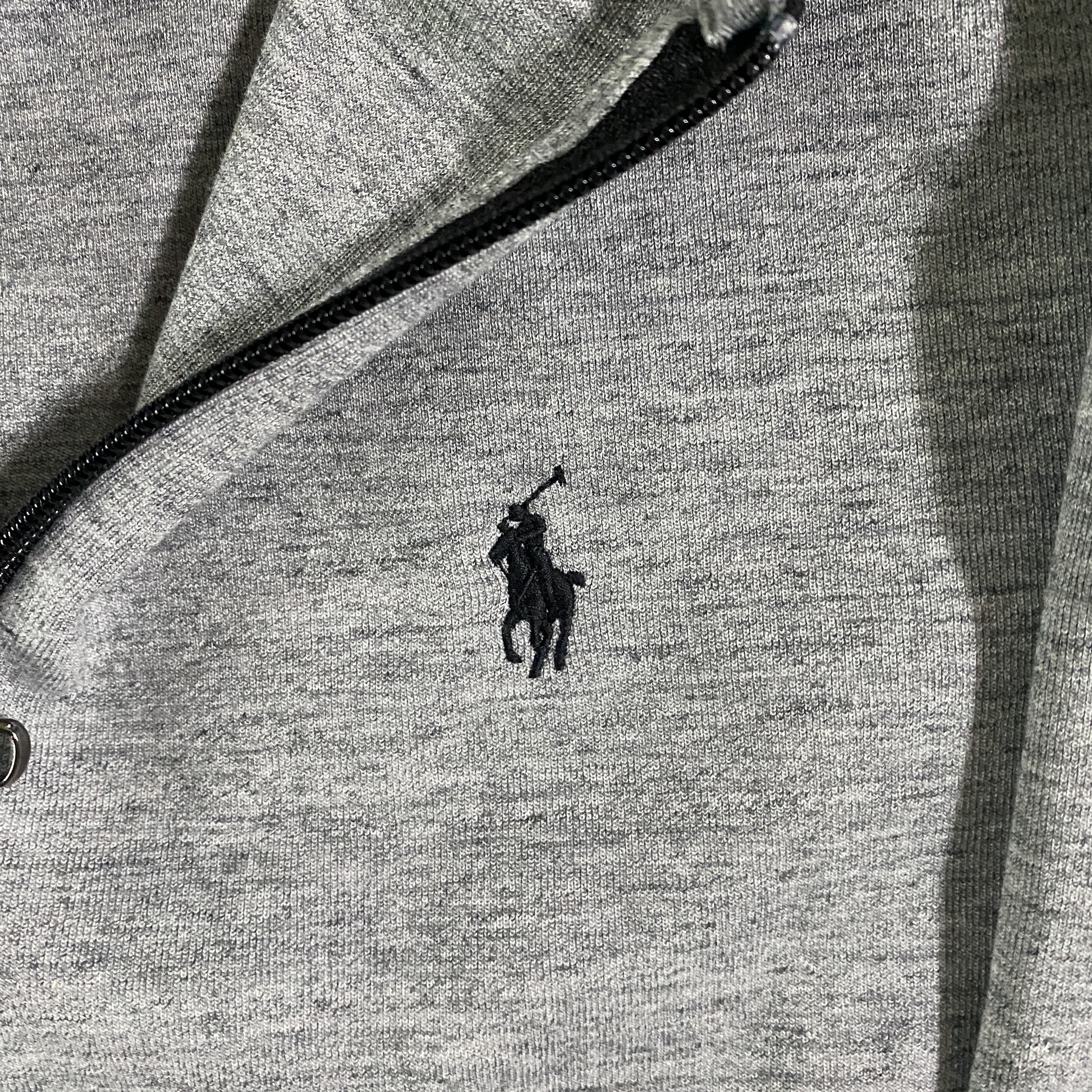 [20% 적립] Polo Ralph Lauren Women Oversized Fleece Zipper Graphic Hoodie Grey - 24FW 착용 스타일