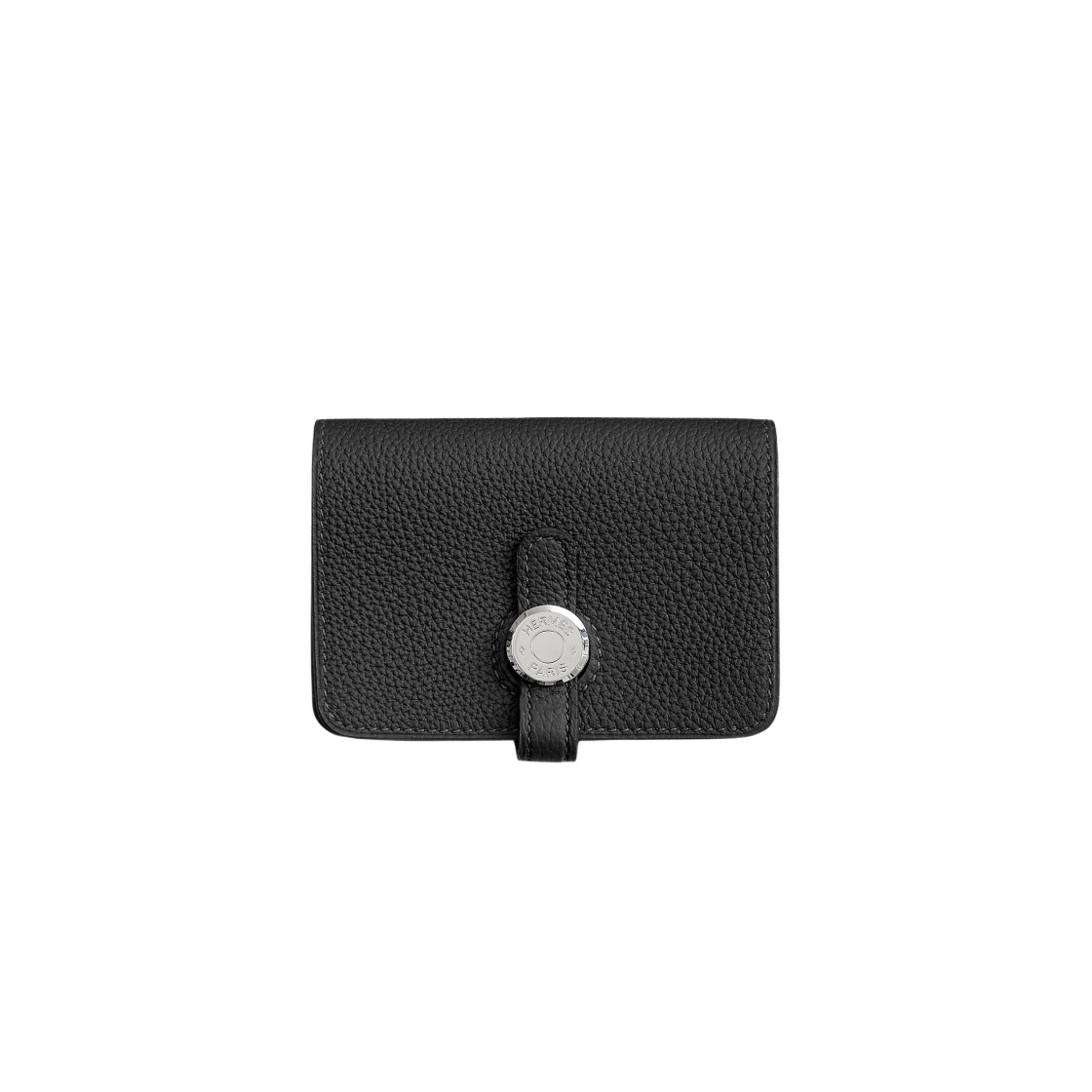 中古★Hermes Dogon Card Holder Evercolor & Palladium Feu★ HERMES Dogon Card Holder Noir PHW - Timeless Luxuries