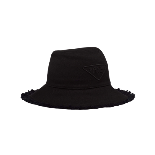 (W) Prada Drill Hat Black