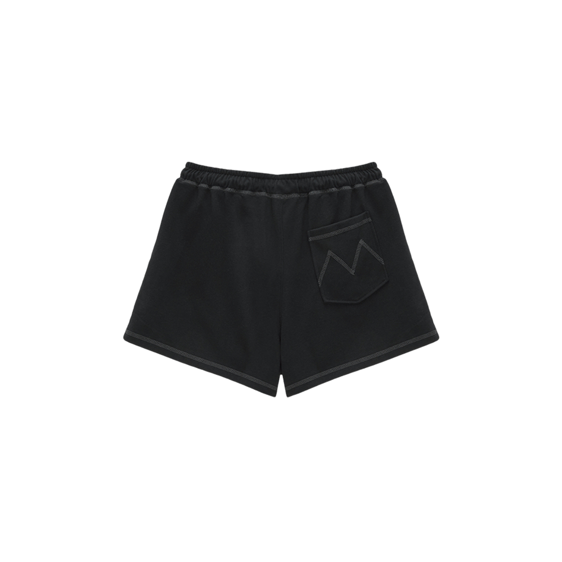 【MATIN KIM】STITCH LABEL SWEATSHORTS STITCH LABEL SWEATSHORTS IN BLACK – Matin Kim