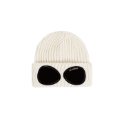 (Kids) C.P. Company Merino Wool Goggle Beanie Gauze White - 23FW