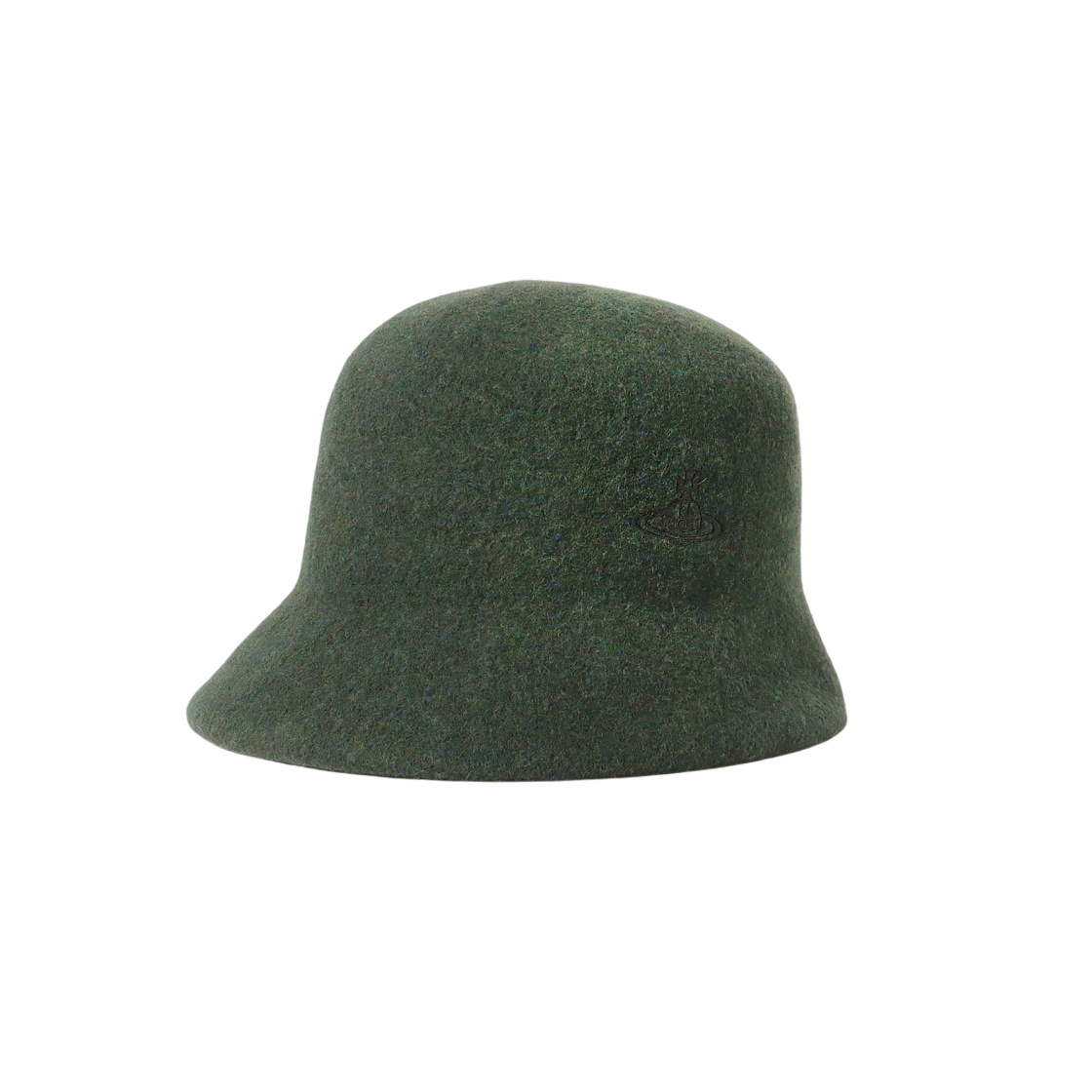 (W) 비비안 웨스트우드 라인 오브 자수 바스크 크로쉐 버킷햇 카키((W) Vivienne Westwood Line Orb Embroidery Basque Crochet Bucket Hat Khaki) - 1