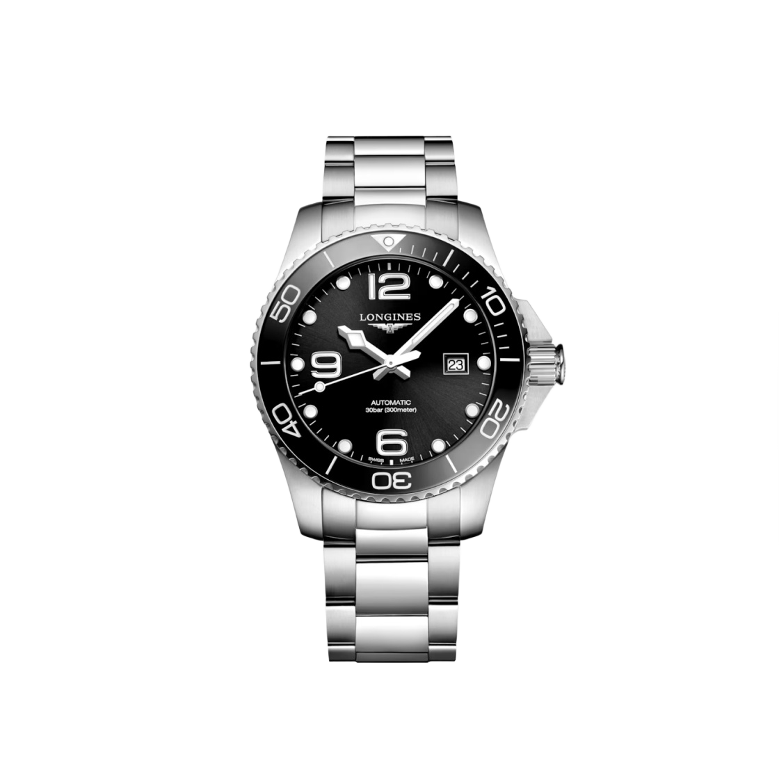 론진 하이드로콘퀘스트 오토매틱 43mm 스테인리스 스틸 세라믹 선레이 블랙(Longines Hydroconquest Automatic 43mm Stainless Steel Ceramic Sunray Black)