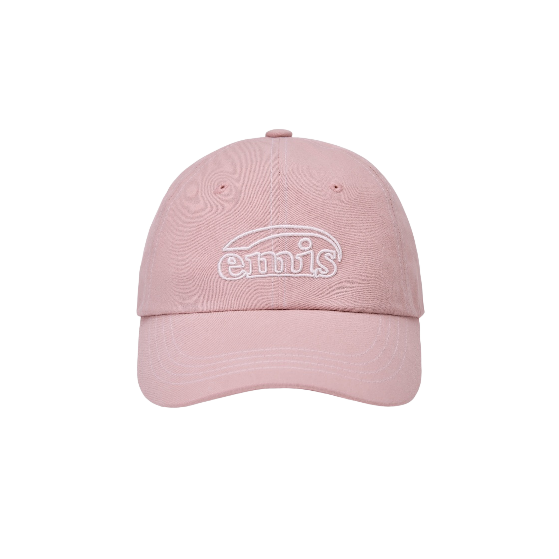 ★EMIS★ LETTERING LOGO WHITE STITCH BALL CAPLIGHT BEIGE m10 WHITE STITCH BALL CAP-LIGHT BEIGE - EMIS
