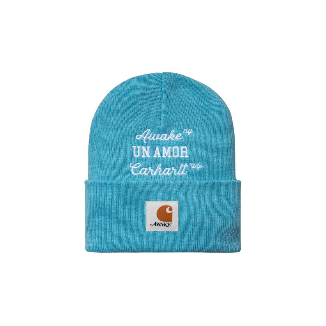 칼하트 WIP x 어웨이크 NY 언 아모르 비니 블루(Carhartt WIP x Awake NY Un Amor Beanie Blue) - 1
