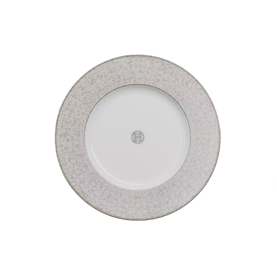 에르메스 모자이크 오 24 프레젠테이션 플레이트 플래티넘 (1개입)(Hermes Mosaique Au 24 Presentation Plate Platinum (1 Plate)) - 1