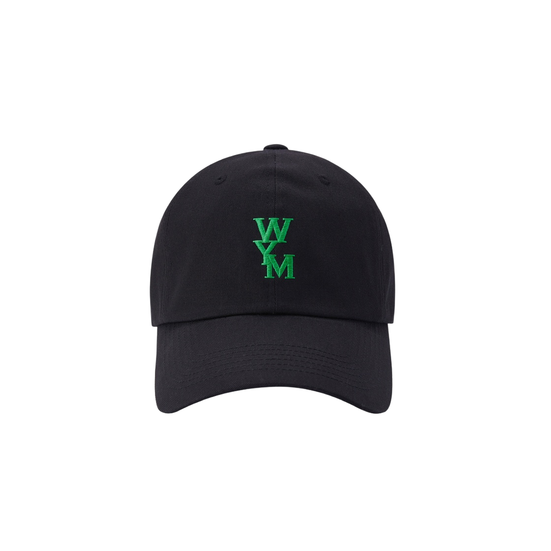 W221AC51996B Wooyoungmi Green Logo Ball Cap Black - 22SS - 대표 이미지 #1