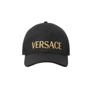 Versace Embroidered Logo Baseball Cap Black