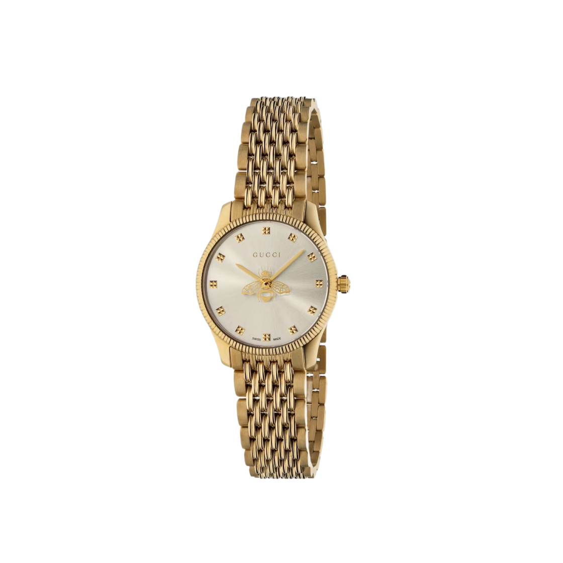 YA1265021 (W) Gucci G-Timeless Quartz 29mm Steel Yellow Gold PVD Silver