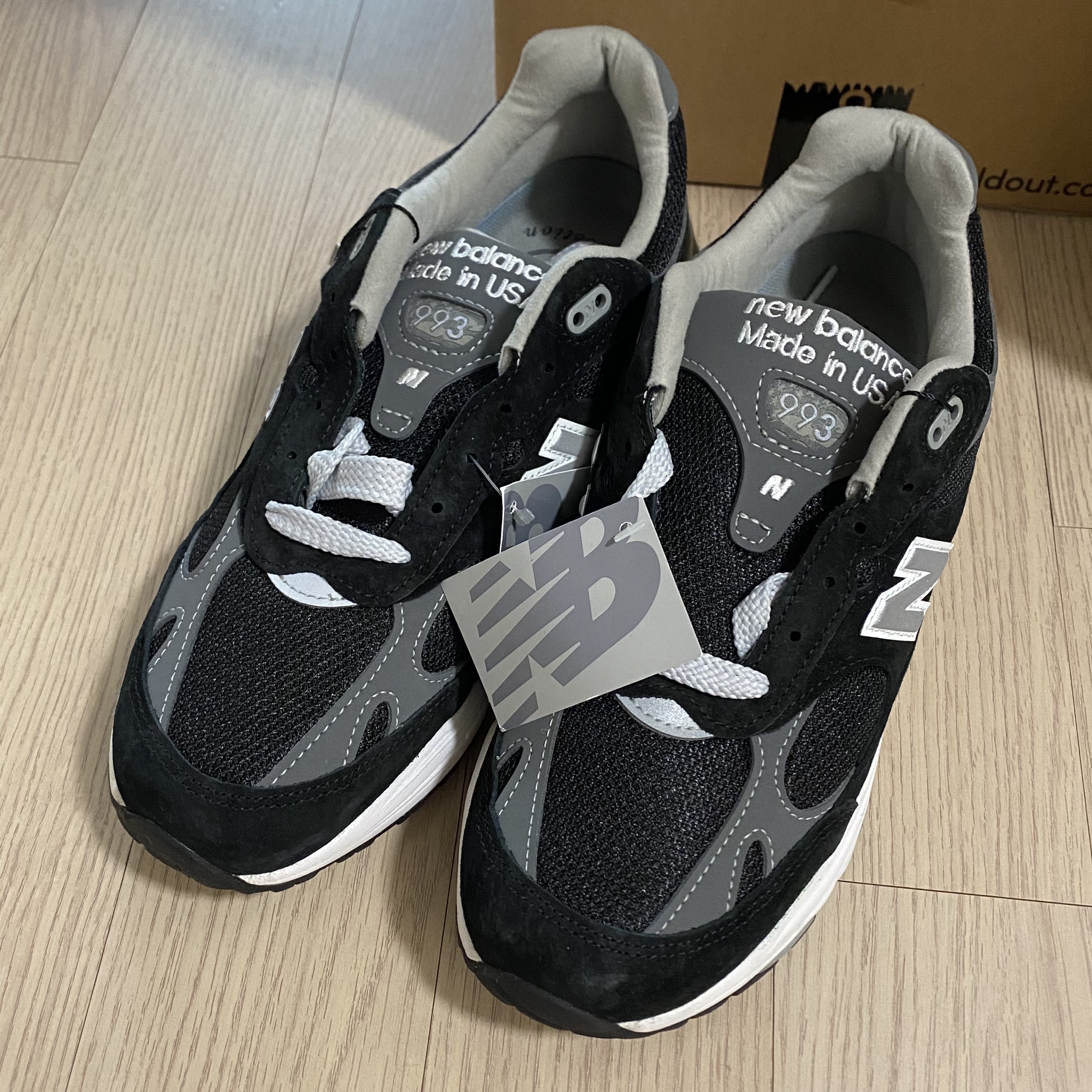 New Balance 993 Made in USA Black - D Standard 착용 스타일