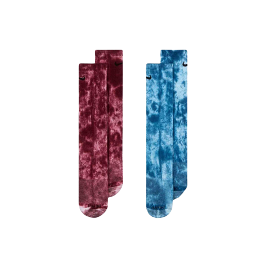 Nike Everyday Plus Cushioned Tie-Dye Crew Socks Multi Color (2 Pack/Korean Ver.)