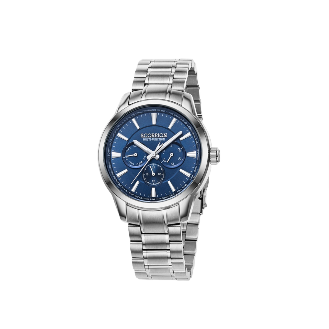 스콜피온 멀티펑션 메탈 워치 블루(Scorpion Multifunction Metal Watch Blue)