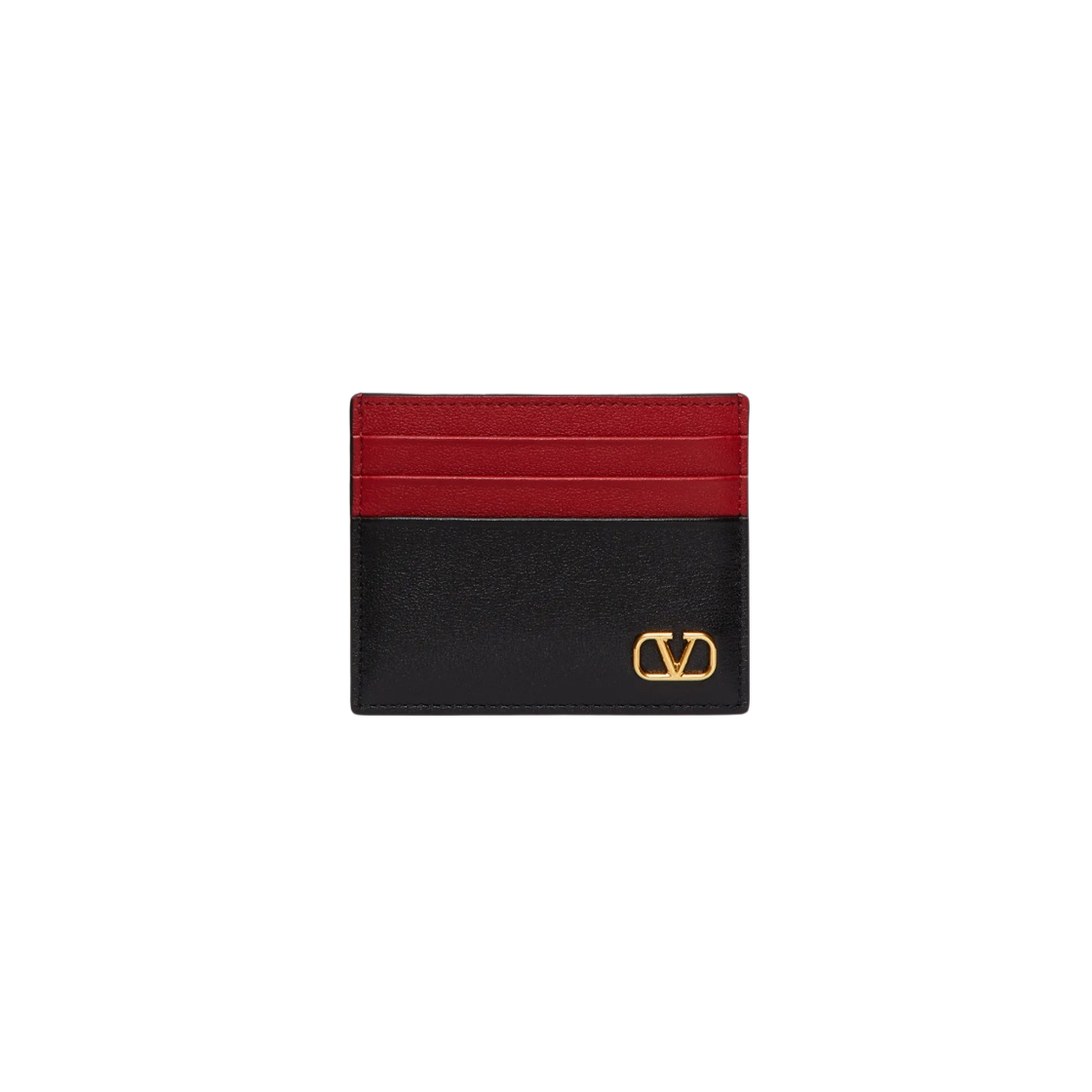P0S49GXMPMX Valentino Vlogo Signature Multicolor Card Case Black Saddle Rosso Valentino - 대표 이미지 #1