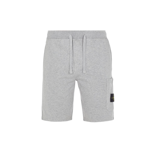 Stone Island 64651 Fleece Bermuda Shorts Powder Melange - 23SS