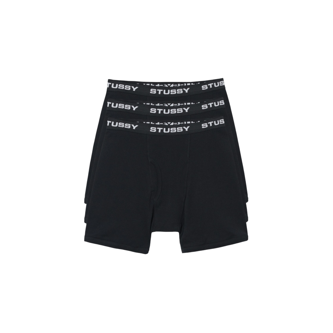 스투시 박서 브리프 블랙 (3개입)(Stussy Boxer Briefs Black (3 Pack))