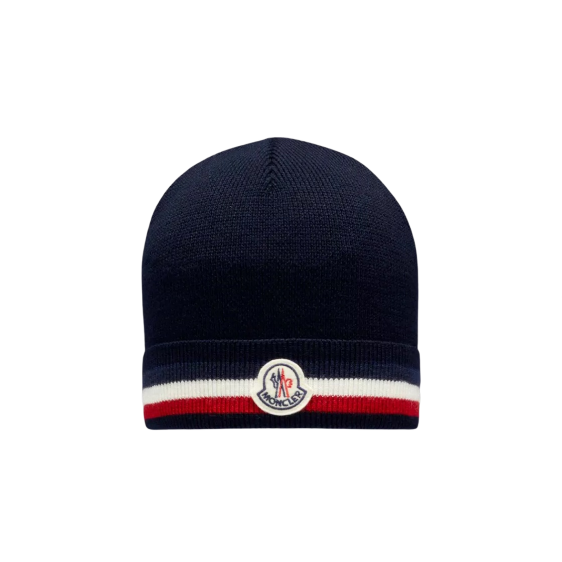 몽클레르 트라이컬러 울 비니 네이비 블루 - 23FW(Moncler Tricolour Wool Beanie Navy Blue - 23FW) - 1