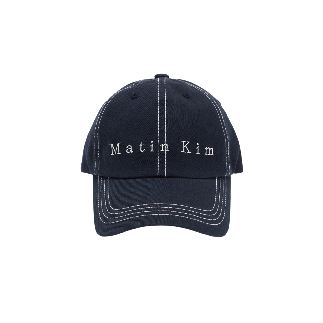 마뗑킴 마뗑 스티치 볼캡 네이비(Matin Kim Matin Stitch Ball Cap Navy) - 2
