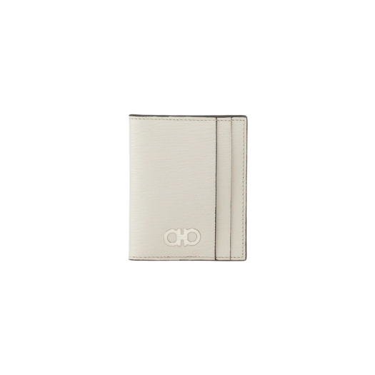 Ferragamo Gancini Credit Card Holder Calce Caffe Brown