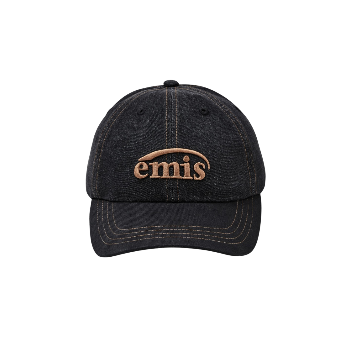 이미스 워시드 데님 볼캡 그레이 블랙(Emis Washed Denim Ball Cap Gray Black)